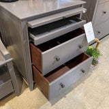 Ballard Designs Sidney 2-Drawer w/ Charging Station SIDE TABLE Gray 24w20d30h