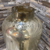 West Elm Metallic Mercury Glass Jar Shaped Vase ACCESSORIES 8Wx14H