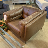 Violino Italian Leather Armchair w/ Power Footrest CHAIR Brown 40w36d28h