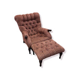 Tufted Mid-Century Armchair w/ Ottoman CHAIR 32w38d26h