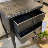 Traditional Wood 2-Drawer NIGHTSTAND Brown Black 20w16d30h
