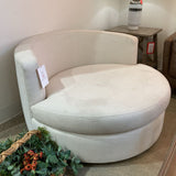Pottery Barn Balboa Grand Swivel Armchair CHAIR Ivory 51w53d31h