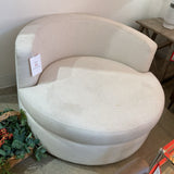Pottery Barn Balboa Grand Swivel Armchair CHAIR Ivory 51w53d31h