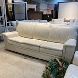 Quebec 69 Leather Queen Sleeper SOFA Ivory 92w36d36h