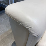 Quebec 69 Leather Queen Sleeper SOFA Ivory 92w36d36h