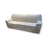 Quebec 69 Leather Queen Sleeper SOFA Ivory 92w36d36h