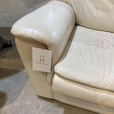 Quebec 69 Comfy Leather Armchair CHAIR Ivory 44w36d36