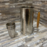 5pc Set Hammered Pitcher & Cups ACCESSORIES 4d8h