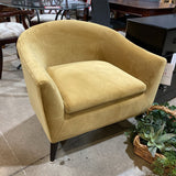 Jennifer Taylor Sleek Curved Back Velvet CHAIR Mustard Yellow 35Wx31Dx38H