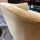 Jennifer Taylor Sleek Curved Back Velvet CHAIR Mustard Yellow 35Wx31Dx38H