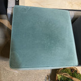 Ethan Allen Lucy Velvet Cube OTTOMANS Seafoam 20Wx20Dx18H
