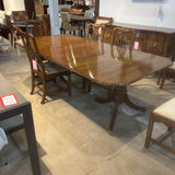 Statton Furniture Queen Anne Footed Table w/ Two Leaves DINING TABLE 92w46d29h