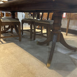 Statton Furniture Queen Anne Footed Table w/ Two Leaves DINING TABLE 92w46d29h