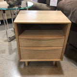 Article Lenia 2-Drawer NIGHTSTAND White Oak 20w15d24h