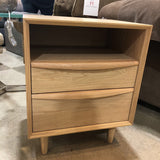 Article Lenia 2-Drawer NIGHTSTAND White Oak 20w15d24h