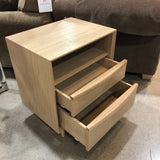 Article Lenia 2-Drawer NIGHTSTAND White Oak 20w15d24h