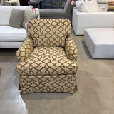 Walter E. Smithe Upholstered Skirted Swivel LOUNGE CHAIRS 32w32d32h