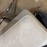 Jonathan Adler Rider Realto White Leather BENCH 18w16d17h