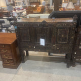 Antique Indian Dowry Damchiya Chest FURNITURE 51w18d51h