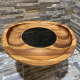 Wood & Granite "Butterfly" Cheese Server GIFT 13.5Wx3H