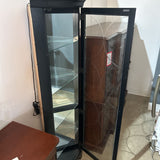 Tiered Lighted Corner Curio CABINET Black 27w15d74h