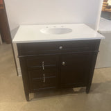 James Martin Brittany Solid Wood Bathroom Vanity FURNITURE Dark Brown 36w24d34h