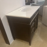 James Martin Brittany Solid Wood Bathroom Vanity FURNITURE Dark Brown 36w24d34h
