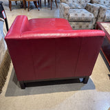 Carson Pirie Scott Leather Lounge Chaise CHAISE Oxblood Red 36w60d31h