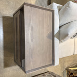 Crate & Barrel Tate 2-Drawer w/ Charging Station NIGHTSTAND Stone Grey 32w18d26h
