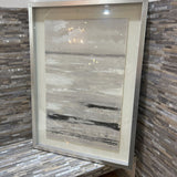 Framed Silver Abstract ART WORK 26x36