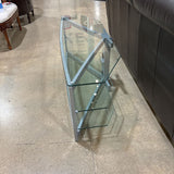 3-Tier Glass & Metal Media TV Stand FURNITURE 50Wx16Dx19H