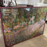 Monet "The Artist's Garden at Giverny" Oversized Musee d'Orsay Museum Poster ART WORK 56Wx40H