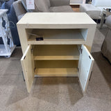 Raffia 2-Door CABINET Ivory 30w18d28h