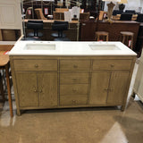 Rachelle Double Bathroom Vanity FURNITURE 60w22d35.5h