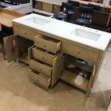 Rachelle Double Bathroom Vanity FURNITURE 60w22d35.5h
