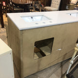Rachelle Double Bathroom Vanity FURNITURE 60w22d35.5h