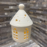 Bisque Porcelain Battery Powered Mini Candle Lantern ACCESSORIES 3.5Wx5.5H