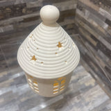 Bisque Porcelain Battery Powered Mini Candle Lantern ACCESSORIES 3.5Wx5.5H