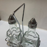 Oil & Vinegar Set in Metal Carrier ACCESSORIES 5Wx3Dx7H