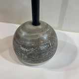 Viola Antique Solid Marble Accent Table SIDE TABLE Grey 10Wx18H