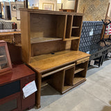 Golden Oak Desk w/ Hutch DESKS 58w24d65h