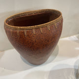 Southwest Style Terracotta Vase w/ Woven Edge ACCESSORIES 10Wxx7Dx11H