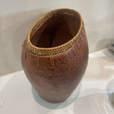 Southwest Style Terracotta Vase w/ Woven Edge ACCESSORIES 10Wxx7Dx11H