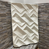White Abstract Geometrical Panel ART WORK 23x35