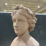 Italian Renaissance Terracotta Portrait Bust ACCESSORIES 6.5Wx17H