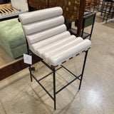 Denver Modern Vail Leather Bar Height BAR/COUNTER STOOL Pearl/Walnut 19.5w24d39h