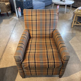 Crate & Barrel Plaid Cameo Armchair CHAIR 26w28d33h