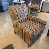 Crate & Barrel Plaid Cameo Armchair CHAIR 26w28d33h