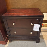 Transitional Dark Wood 2-Drawer NIGHTSTAND 27w19d27h
