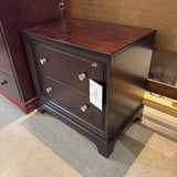 Transitional Dark Wood 2-Drawer NIGHTSTAND 27w19d27h
